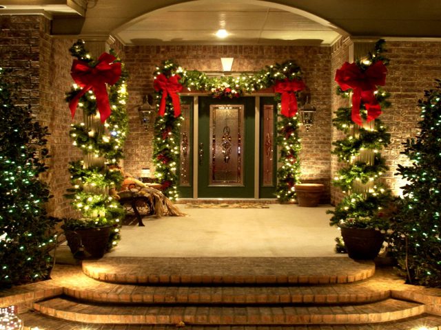 Christmas Decoration on Doorway